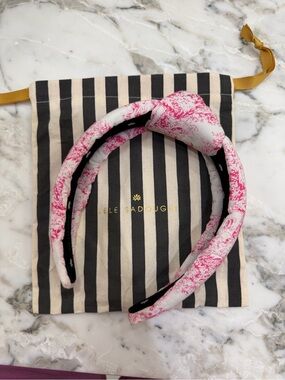 Lele Sadoughi Pink Toile Headband with Knot